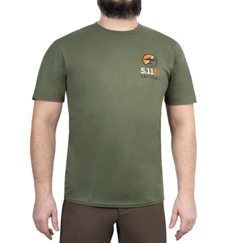 Футболка с рисунком 5.11 Tactical EMEA Bombs Away 2XL Military Green