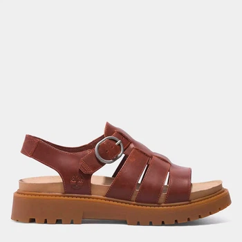 Женские сандалии кожаные Timberland TB0A5ZKZEQ8 37 (6US) 23 см Красные (194901997009)