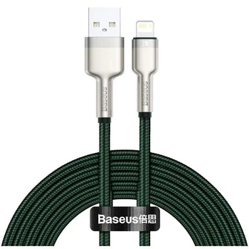 Кабель Baseus Cafule Metal Cable USB to Lightning 2.4A 2м (CALJK-B06) Green