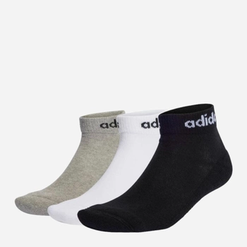 Набір жіночих шкарпеток 3 пари Adidas C Lin Ankle 3P IC1304 37-39 Чорний/Білий/Сірий (4066746450987)