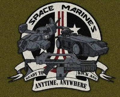 Шеврон патч " Колониальная пехота space marines хф Чужие " на липучке велкро