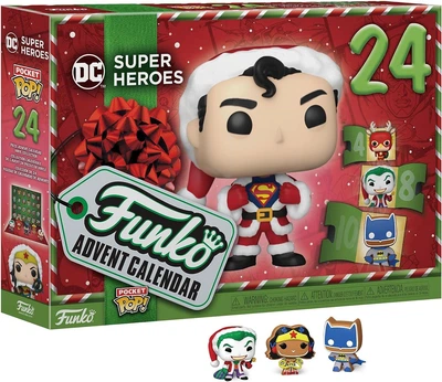 Ігровий набір Funko Pop! Advent Calendar DC Super Heroes Різдвяний Адвент календар Марвел Супер герої коміксів (73077)