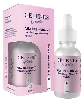 Пилинг-сыворотка с кислотами Celenes celenes aha+bha+lactic+arctic chaga mushroom, 30 мл (11705)