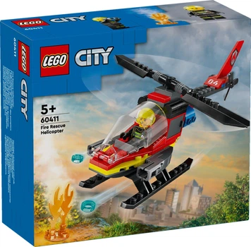 Конструктор LEGO City Пожежний рятувальний гелікоптер 85 деталей (60411)