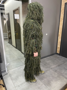 Маскувальний костюм Кікімора (Geely), нитка woodland, розмір SM до 75 кг, костюм розвідника, маскхалат кікімора