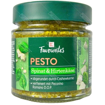 Соус песто из шпината K-Favourites Pesto с орехами кешью и сыром Пекорино Романо 180 г