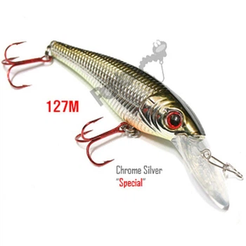 Воблер SOGGY LOBINA, 127M Chrome Silver