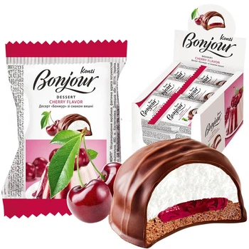 Десерт Bonjour KONTI черрі 29 г х 24 шт