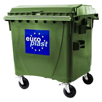 Сміттєвий бак Europlast пластиковий 1100л зелений