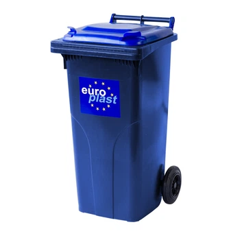 Мусорный бак Europlast пластиковый 120 л синий