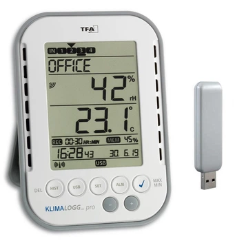 Термогигрометр цифровой TFA KlimaLogg Pro USB-подкл к ПК 98x25x137 мм