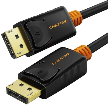 Кабель CABLETIME DisplayPort v1.2 4K 60 Hz, 2K 144 Hz 1.8 м Black (CD21K)