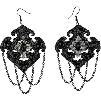 Серьги Королева Воронов SETA Decor 24-540BLK-SL