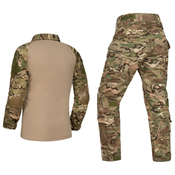 Brutals тактичні штани з плісованими вставками, бойові брюки ЗСУ мультикам з наколінниками, р.3XL