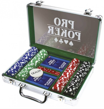 Набір для гри в покер Tactic в алюмінієвому кейсі (6416739030906)