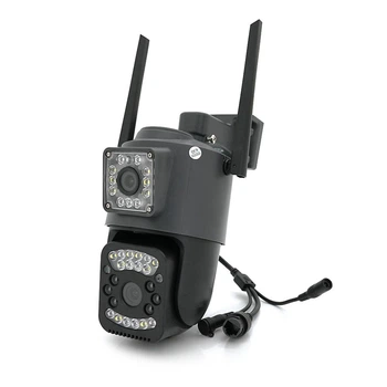 Вулична камера відеоспостереження з двома лінзами SC03 V380pro працює через 4G і LAN мережа