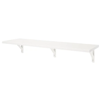 Полиця навісна IKEA BERGSHULT/SANDSHULT, білий, осика біла, 120х30 см, 393.260.26