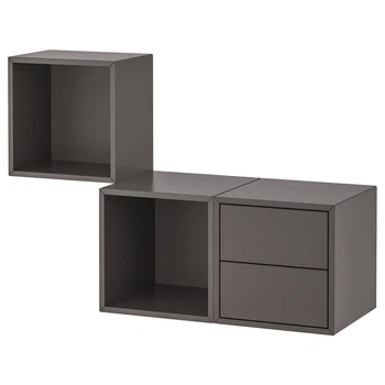 Комбінація для зберігання ЕКЕТ IKEA, Комбінація для зберігання, темно-сірий, 105x35x70 см, 893.363.77