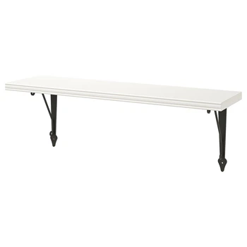 Полиця навісна IKEA BERGSHULT / KROKSHULT, білий, антрацит, 80х20 см, 193.260.70