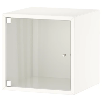 Настенный шкаф IKEA ЭКЕТ, застеклить дверь, белый, 35x35x35 см, 593.363.74
