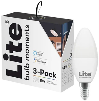 Набір світлодіодних ламп Lite Bulb Moments Smart LED RGBW E14 3 x 4.5 Вт (NSL911962)