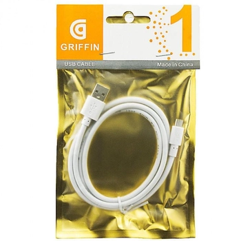 Кабель GRIFFIN USB-micro 5pin белый 1M Пакет