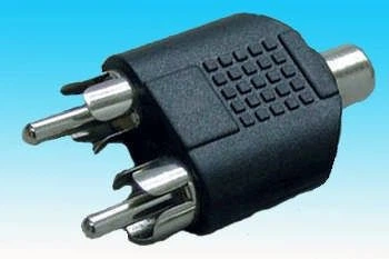 Сплиттер гнездо Rca вход - 2 штекера Rca выхода разветвитель двойник