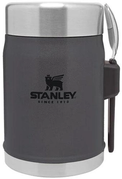 Обідній термос Stanley з ложкою Classic Charcoal 400 мл (10-09382-082)