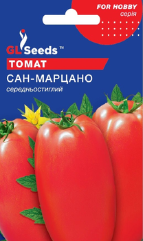 Томат Сан-Марцано насіння (0,15 г) помідор середньостиглий червоний низькорослий, For Hobby, TM GL Seeds