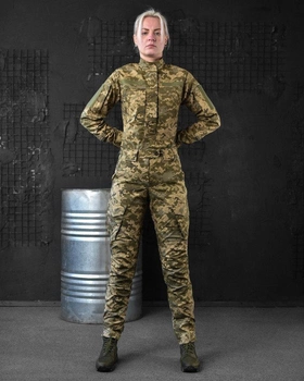 Тактичний жіночий військовий комплект Pandora ( Кітель + Штани ), Камуфляж: Піксель, Розмір: 42