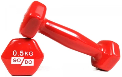 Гантель для фітнесу з вініловим покриттям 2шт GoDo GD-0.5R