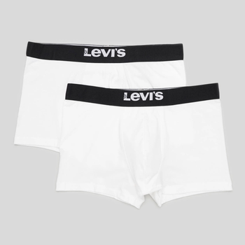 Набір трусів шорти чоловічий 2 шт Levi's Solid Basic Trunk Organic Co 2P 7012228440050 M Білий/Чорний (8720245438438)