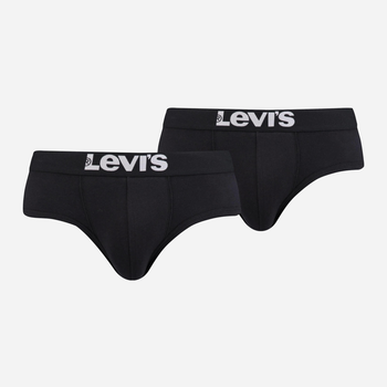 Zestaw majtek slipy męski 2 szt Levi's Solid Basic Brief Organic Co 2P 7012239090010 L Czarny (8720245438483)