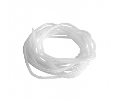 Спіральний кабельний організатор діаметр, 8mm, довжина 12m, White
