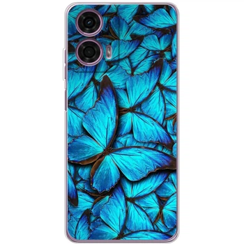 Силиконовый чехол BoxFace Motorola G24 Power лазурные бабочки (55776-up1550)