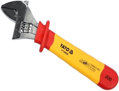 Ключ розвідний YATO 200 мм, ізольований корпус VDE до 1000V (YT-20940)