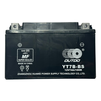 Аккумулятор кислотный узкий YT7B-BS 12V7Ah/10HR Outdo