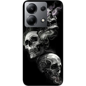 Чехол силиконовый SMTT для Xiaomi Redmi Note 13 4G с картинкой Три черепа