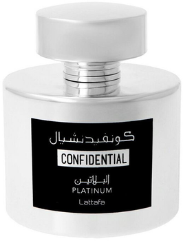 Woda perfumowana męska Lattafa Confidential Platinum 100 ml (6291107459714)