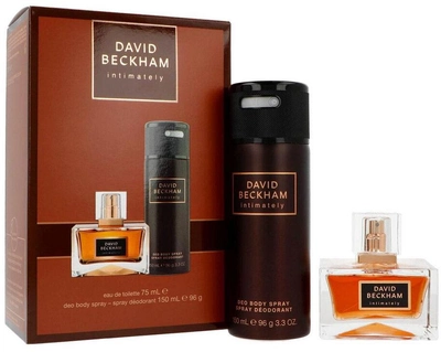 Подарунковий набір для чоловіків David Beckham Intimately Men Туалетна вода 75 мл + Дезодорант-спрей 150 мл (3616303474133)