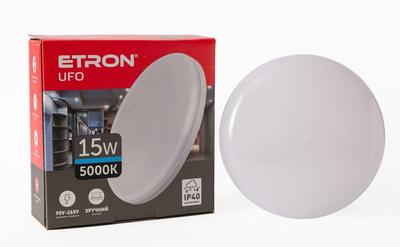 Светильник светодиодный накладной ETRON UFO 1-EIP-905 15 Вт 5000К IP40