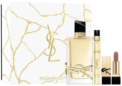 Zestaw damski Yves Saint Laurent Libre Woda perfumowana 90 ml + Woda perfumowana 10 ml + Szminka Rouge Pur Couture Nu Muse 1.3 g (3614274093087)