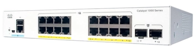 Комутатор Cisco Catalyst C1000-16P-2G-L PoE+ (889728248501)