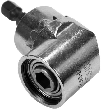 Угловой держатель-адаптер YATO: HEX - 1/4" L=37 мм F=12 Нм под углом 105° (YT-04632)