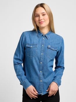 Сорочка джинсова жіноча Lee 112320215 S Синя (5401018885965)