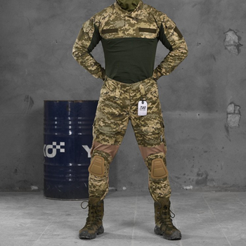 Чоловічий костюм "7.62 Tactical Interception" ріп-стоп убакс + штани з наколінниками піксель розмір 2XL