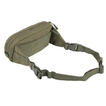 Тактическая сумка-бананка Mil-tec Fanny Pack Molle ВСУ (ЗСУ) 13512501 6652 23,5х6х12 см олива