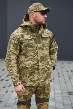Мужская Куртка "М-65" рип-стоп с капюшоном и липучками для шевронов пиксель размер XL