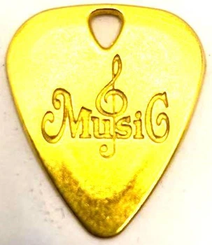 Медиатор металлический Avzhezh AGP Gold