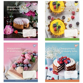 Зошит у клітинку 18 л YES Desserts мікс обкладинок (766325)